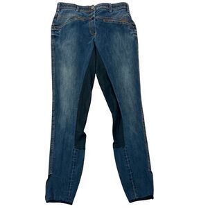 Pikeur Pants Breeches Jeans Womens 26L Denim Full Seat Equestrian Horse Riding